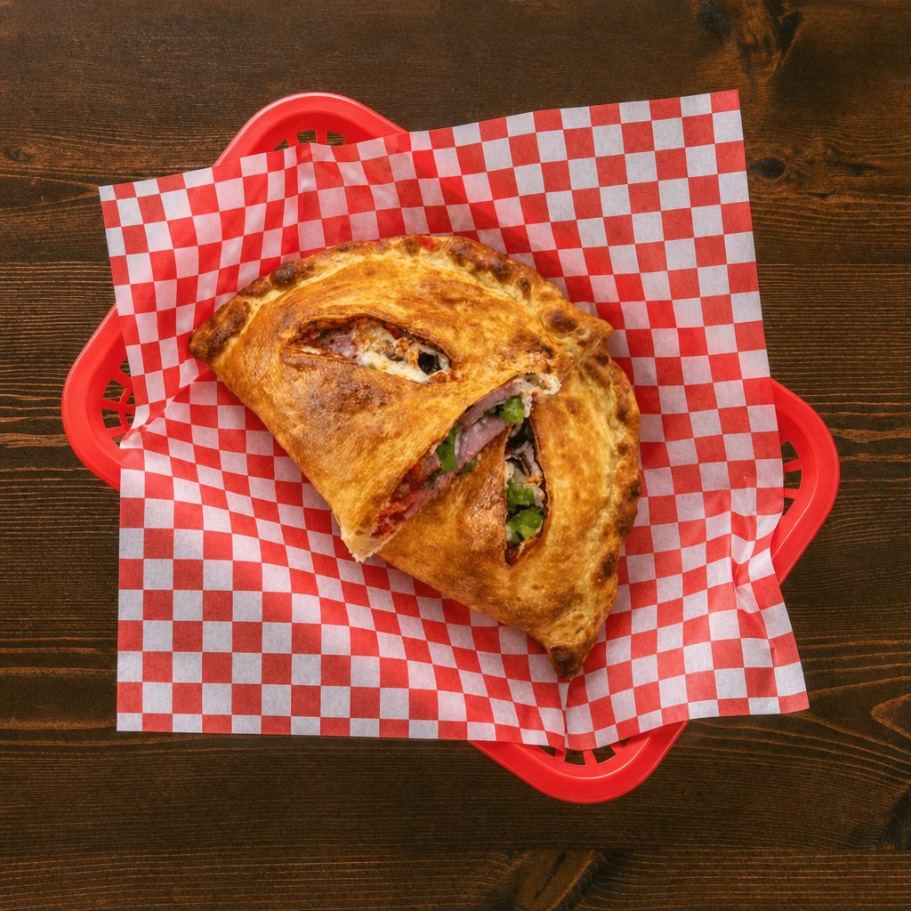 Baked calzone.