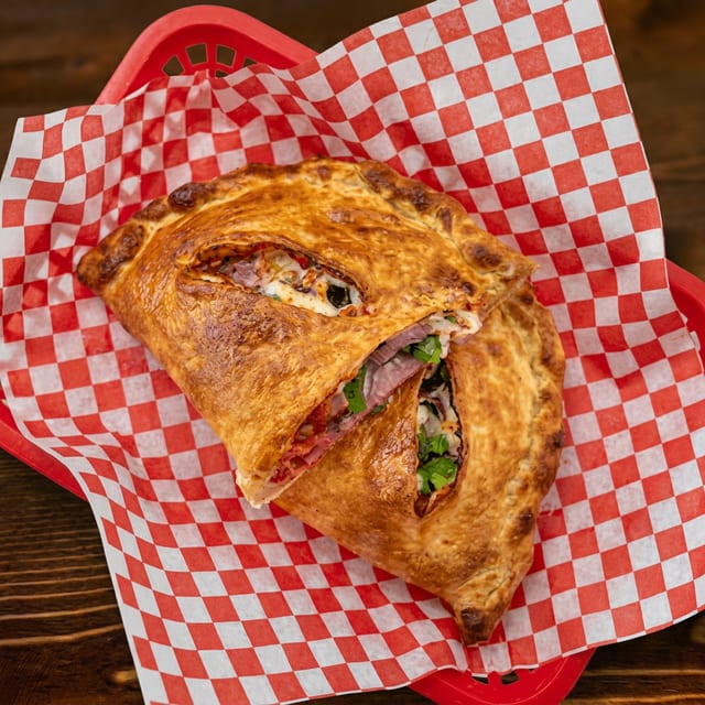 Baked calzone.