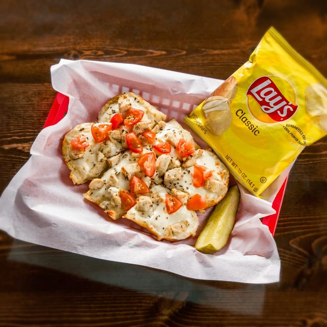 Garlic chicken sandwich.